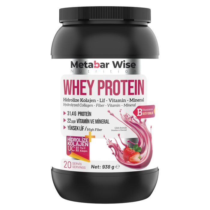 Metabar Wise Whey Protein - Çilek Aromalı Kavanoz