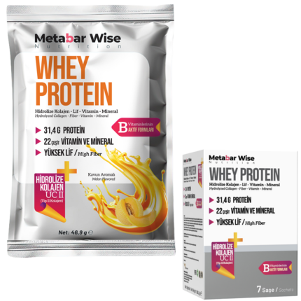 Metabar Wise Whey Protein - Kavun Aromalı Saşe - 7'li Kutu