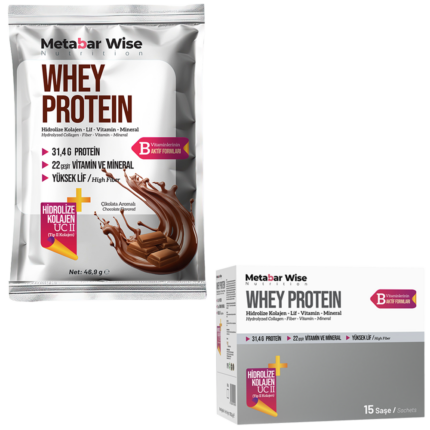 Metabar Wise Whey Protein - Çikolata Aromalı Saşe - 15'li Kutu