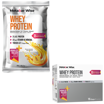 Metabar Wise Whey Protein - Kavun Aromalı Saşe - 15'li Kutu