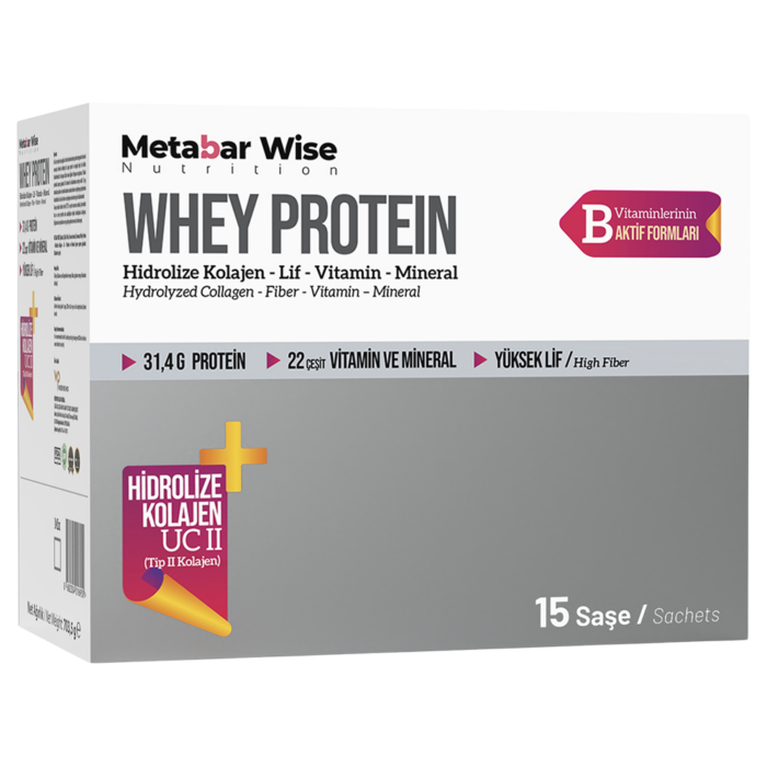 Metabar Wise Whey Protein Saşe 15'li Kutu