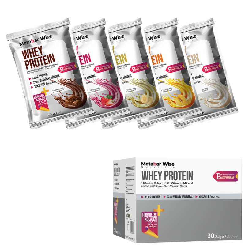 Metabar Wise Whey Protein - Mix - 30'lu Kutu